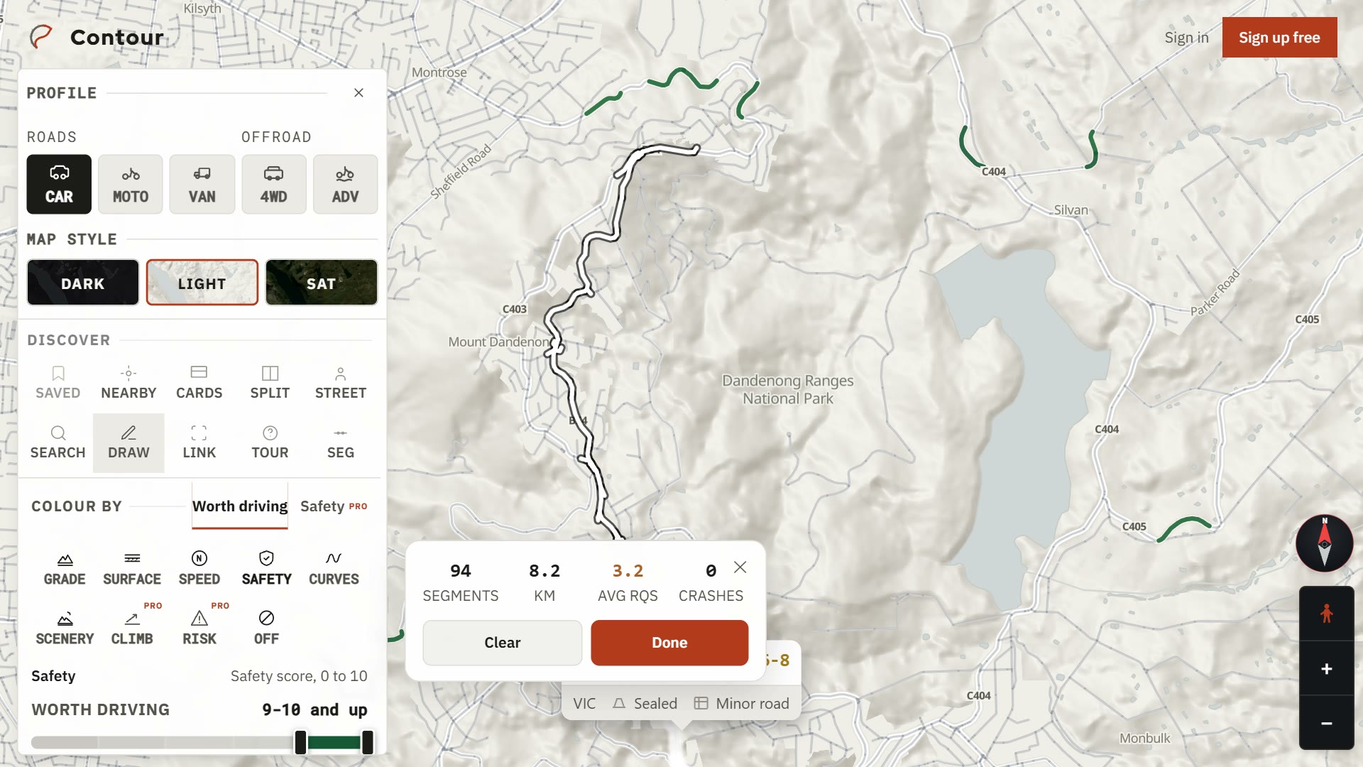 Draw your own route - Contour | Contour